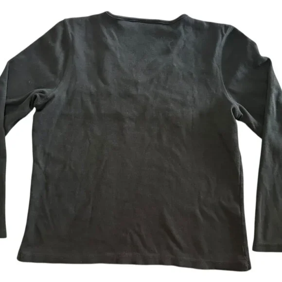 Liz Claiborne Candy Cane Long Sleeve T Shirt Women's Size M - Picture 4 of 5